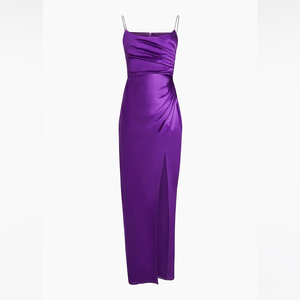 SAU LEE Perla Satin Gown Purple NWT